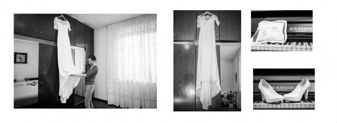 Impaginazione album matrimonio Corte Berghemina