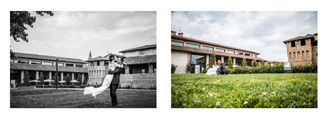 Impaginazione album matrimonio Corte Berghemina