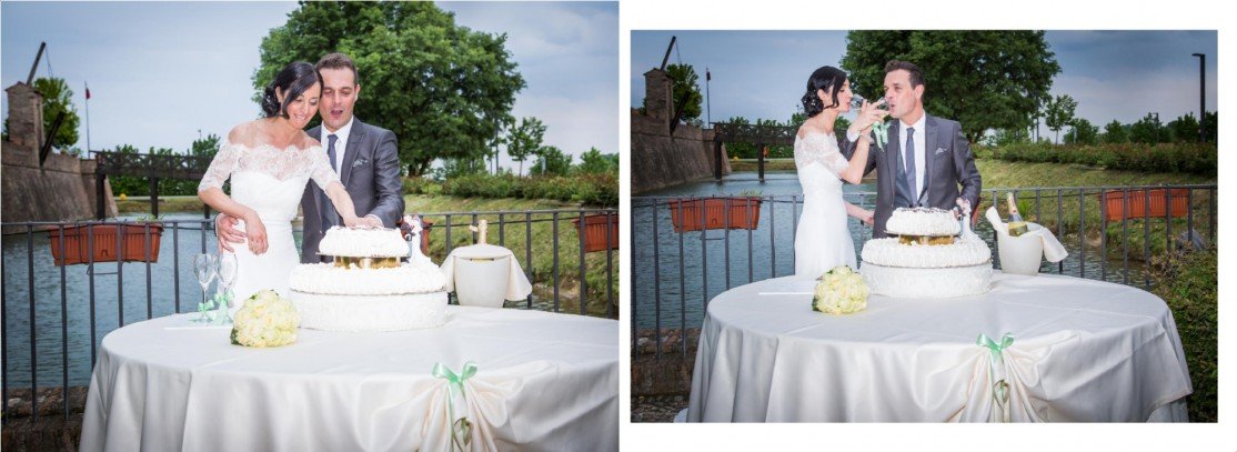 Impaginazione album matrimonio Corte Berghemina