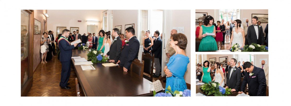 Impaginazione album matrimoniale villa Belvedere