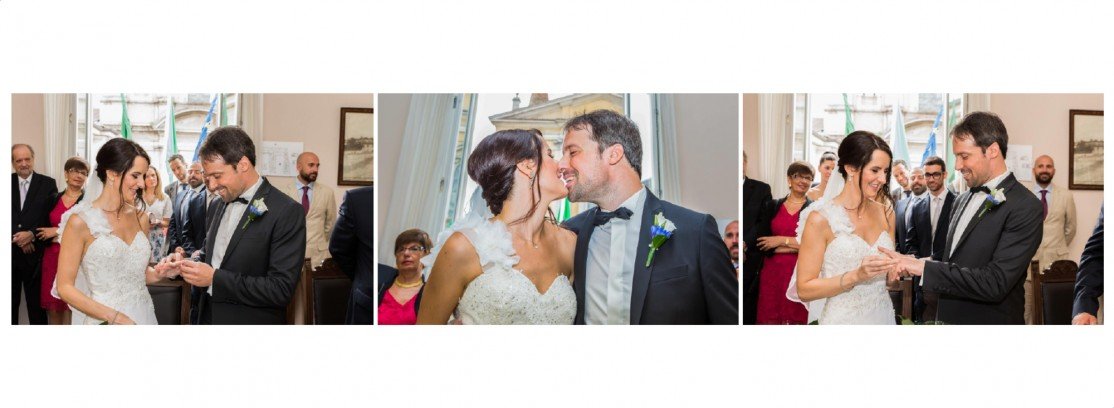 Impaginazione album matrimoniale villa Belvedere