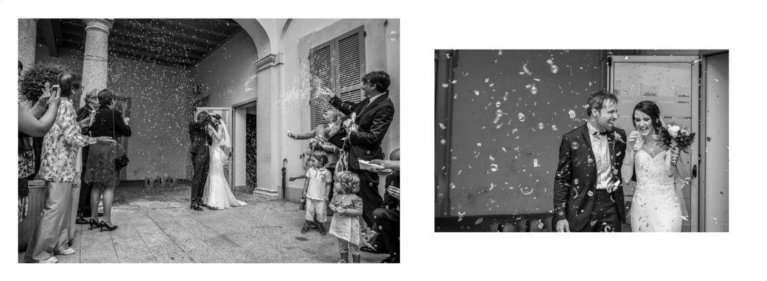 Impaginazione album matrimoniale villa Belvedere