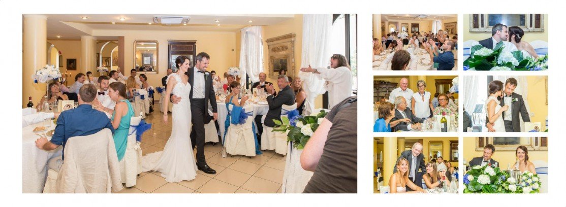 Impaginazione album matrimoniale villa Belvedere