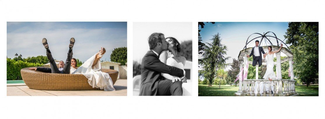 Impaginazione album matrimoniale villa Belvedere