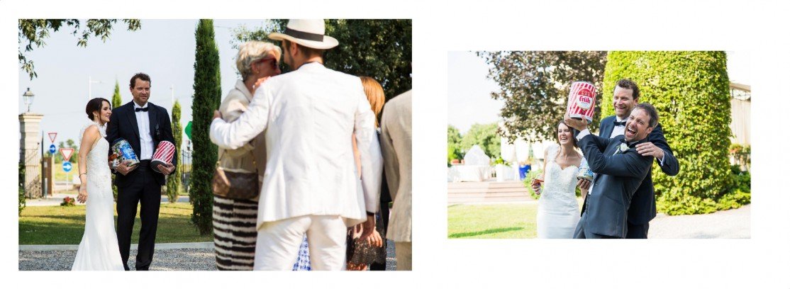 Impaginazione album matrimoniale villa Belvedere