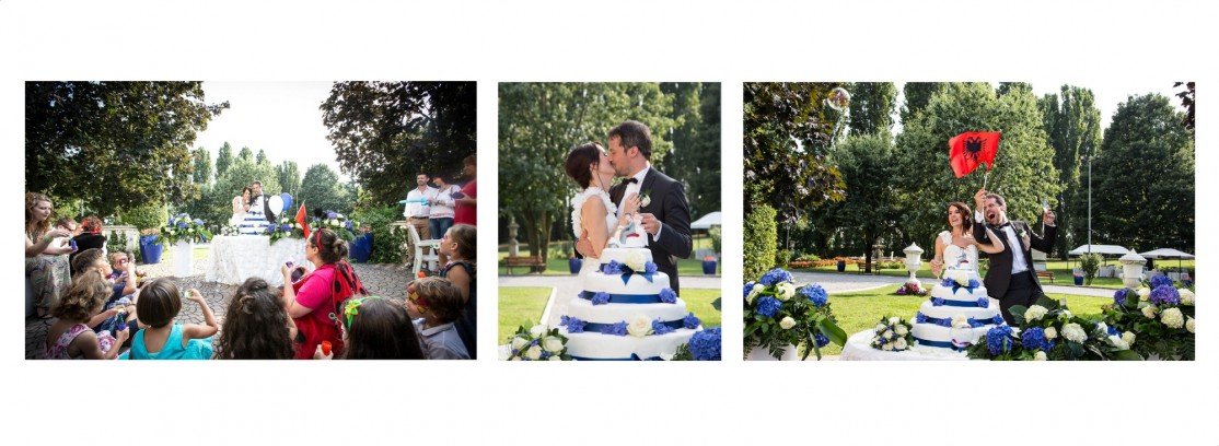 Impaginazione album matrimoniale villa Belvedere