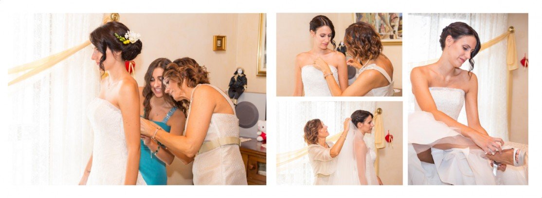 Impaginazione album matrimonio locanda al dossello