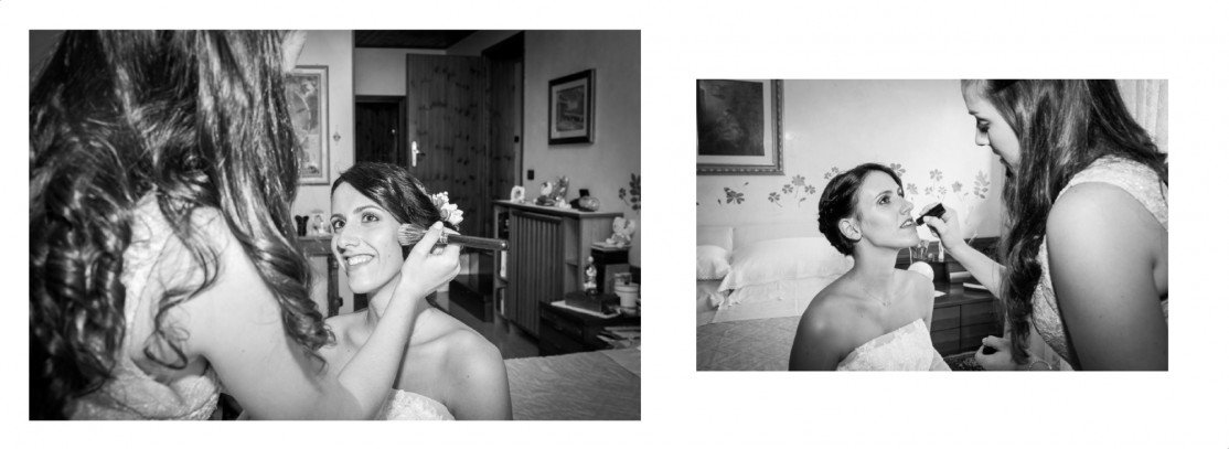 Impaginazione album matrimonio locanda al dossello