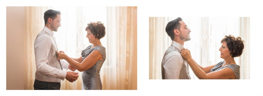 Impaginazione album matrimonio locanda al dossello