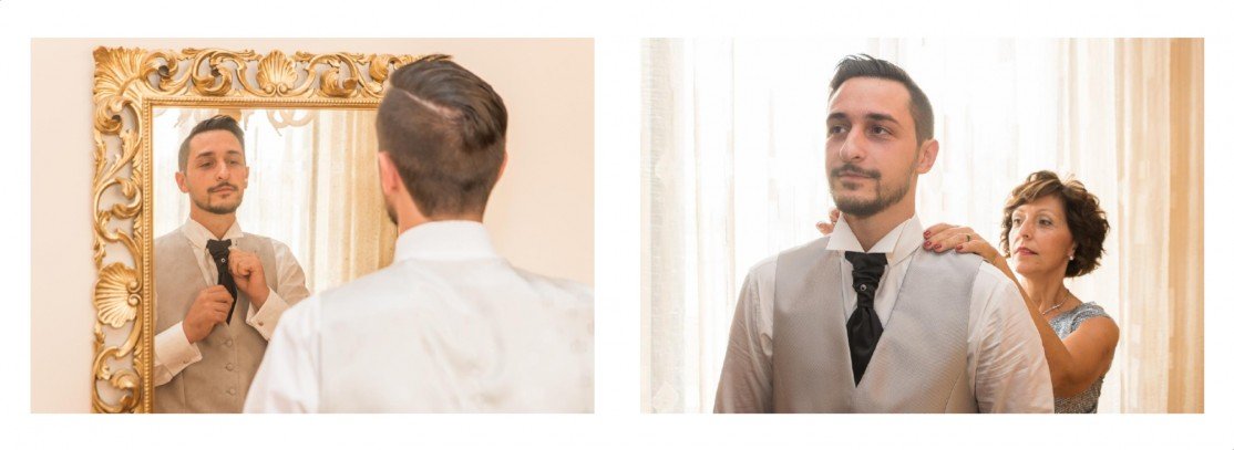 Impaginazione album matrimonio locanda al dossello