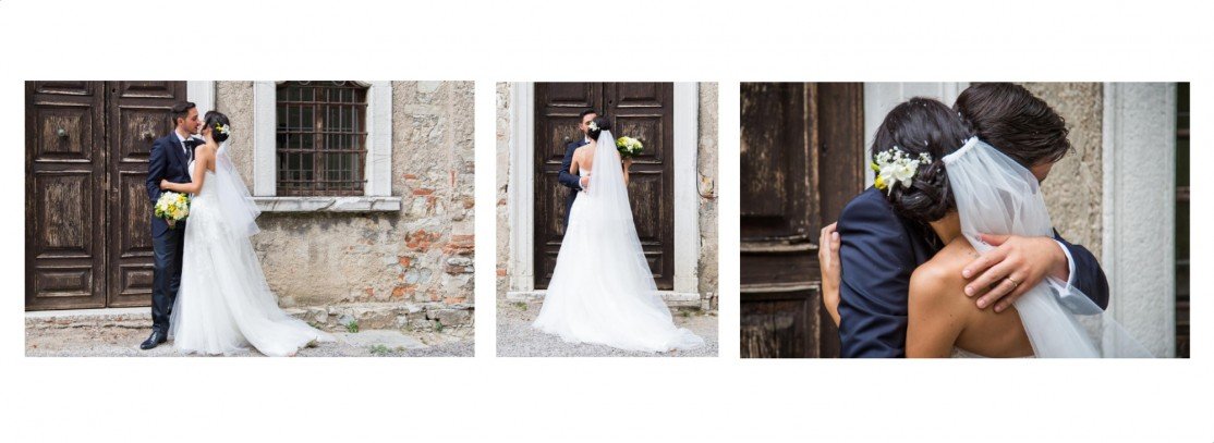 Impaginazione album matrimonio locanda al dossello