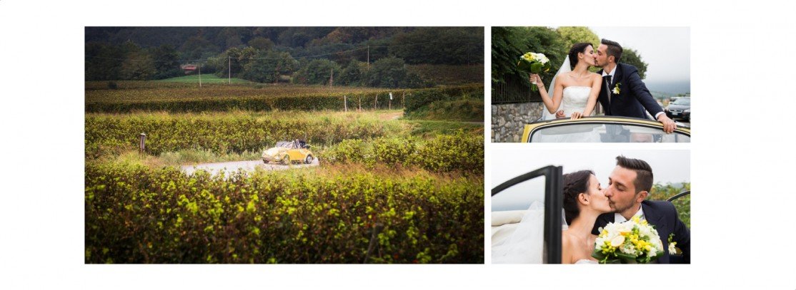 Impaginazione album matrimonio locanda al dossello