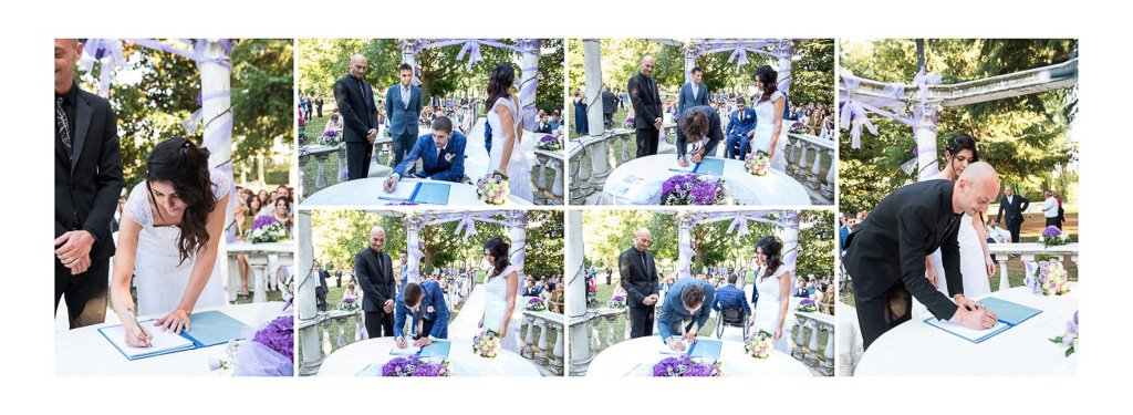Impaginazione album matimonio Viola e Luca Villa Belvedere Bergamo