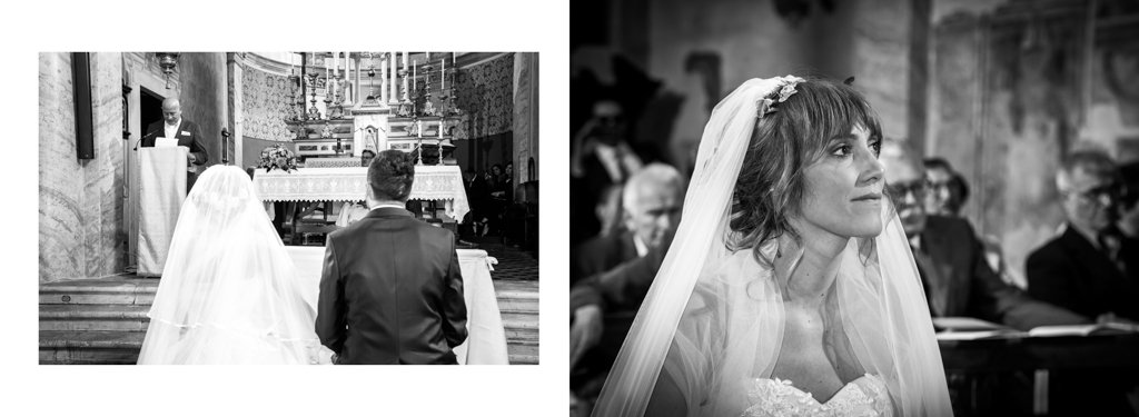 Impaginazione album matrimonio Bergamo Villa Serradesca