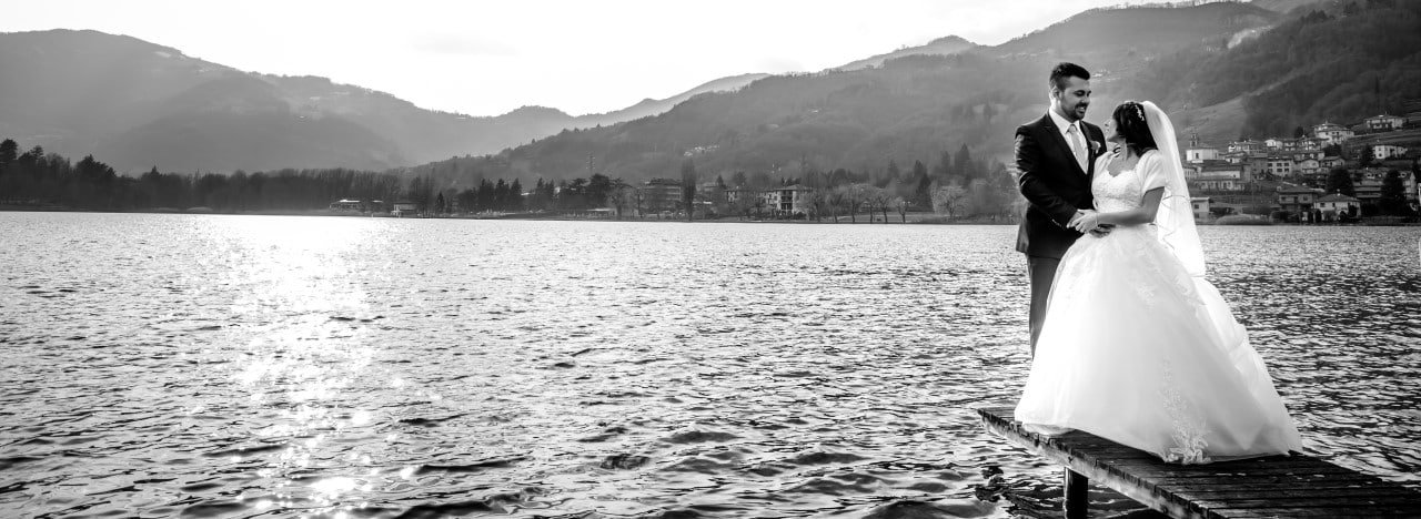 impaginazione album matrimonio Tenuta La laguna Bergamo