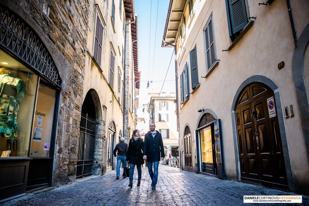Servizio Prematrimoniale a Bergamo in Città Alta di Arianna e Nicola