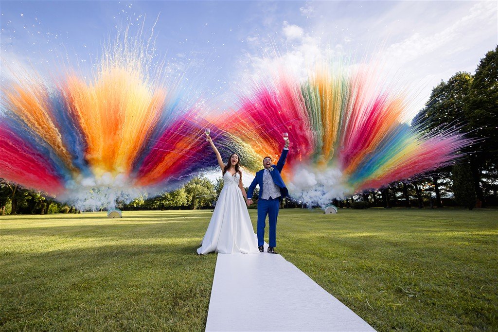 smoke bomb in location villa valenca